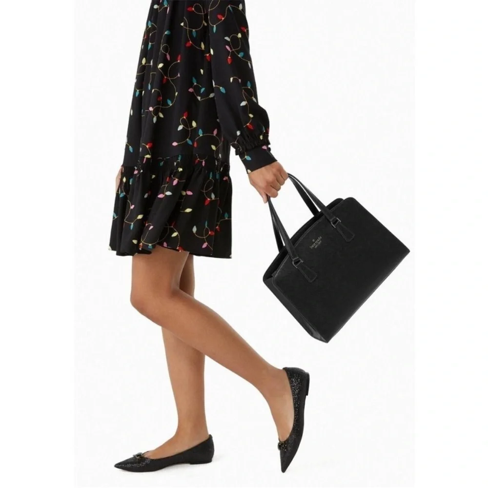 Kate Spade Perry Medium Satchel Saffiano Leather Black LIKE NEW CONDITION - Picture 2 of 15